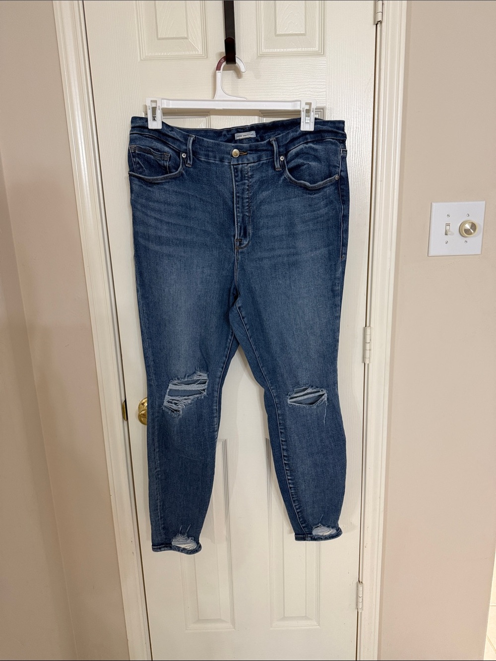 Good American Ripped Skinny Jeans super soft Sz. 18